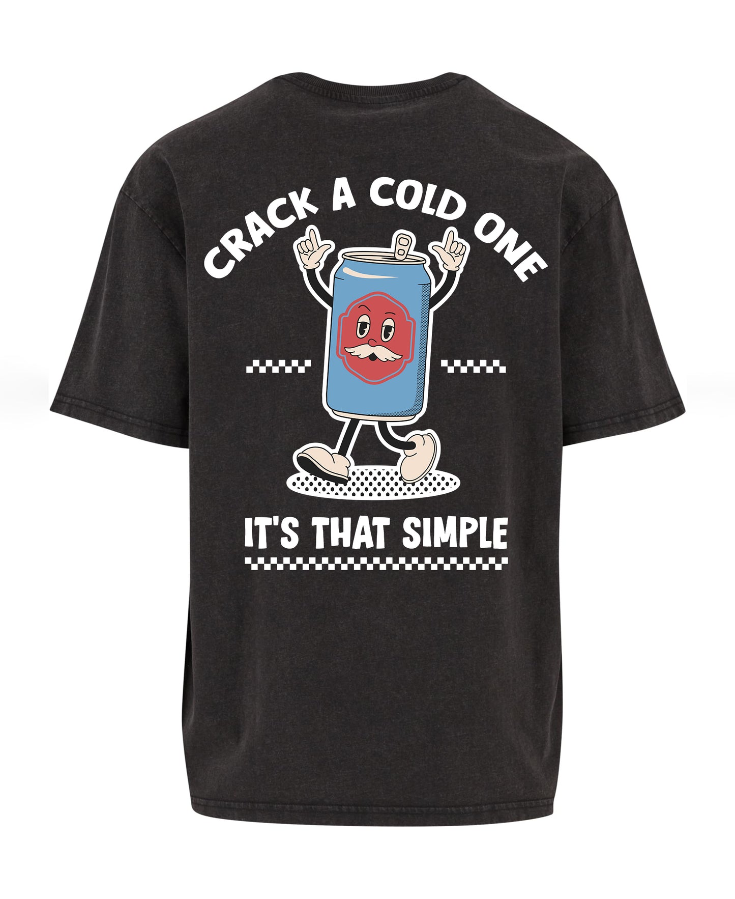 Crack A Cold One Oversized Vintage Acid Wahed T-Shirt