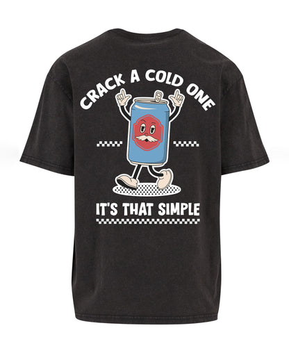 Crack A Cold One Oversized Vintage Acid Wahed T-Shirt