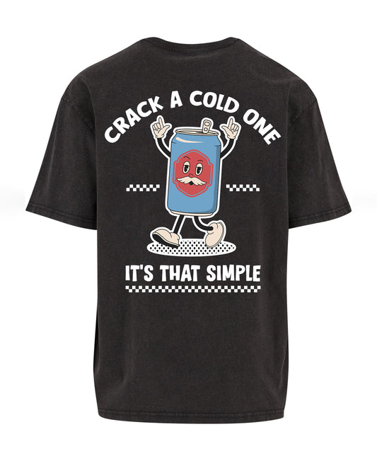 Crack A Cold One Oversized Vintage Acid Wahed T-Shirt