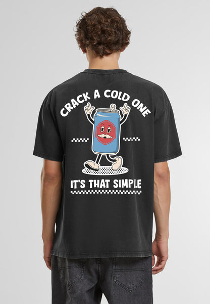 Crack A Cold One Oversized Vintage Acid Wahed T-Shirt