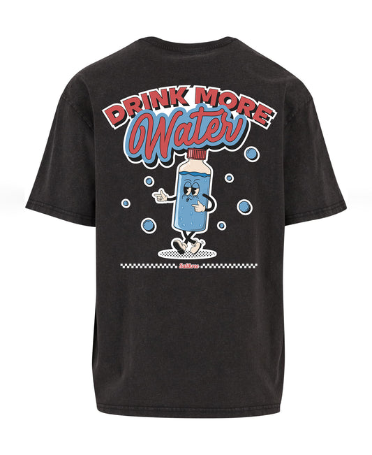 Drink More Water Oversized Vintage Acid Wahed T-Shirt