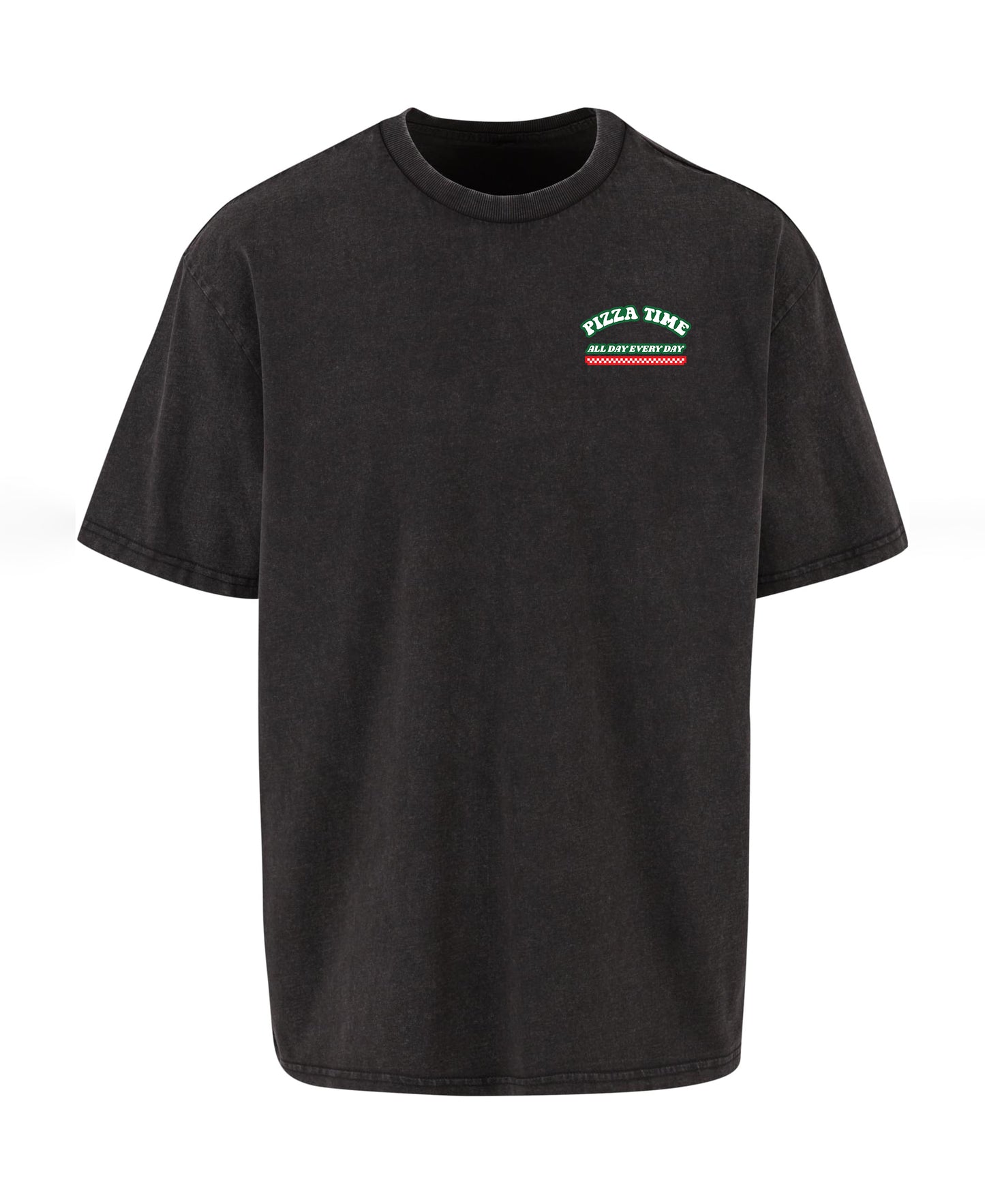 Pizza Oversized Vintage Acid Wahed T-Shirt