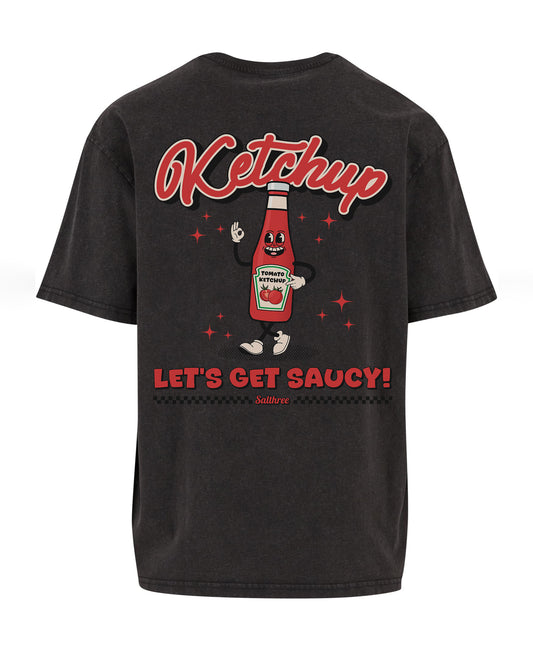 Ketchup Oversized Vintage Acid Wahed T-Shirt