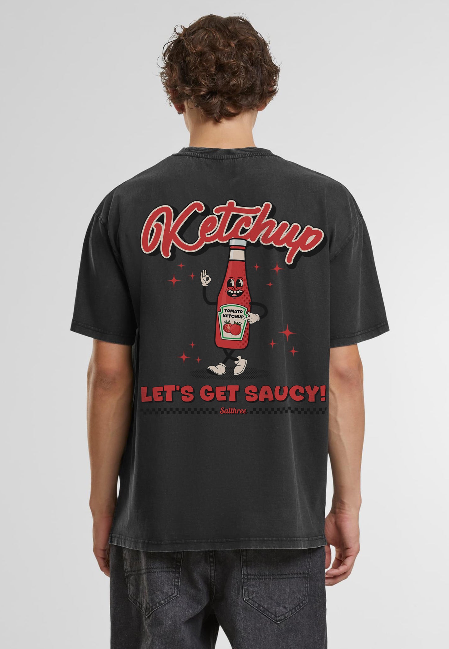 Ketchup Oversized Vintage Acid Wahed T-Shirt